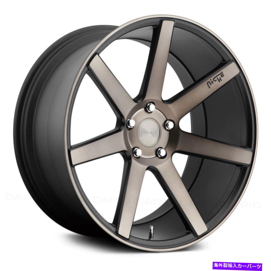 ホイール　４本セット Niche M150 Verona Wheels 18x8（40、5x114.3、72.56）4のブラックリムセット Niche M150 VERONA Wheels 18x8 (40, 5x114.3, 72.56) Black Rims Set of 4【並行輸入品】