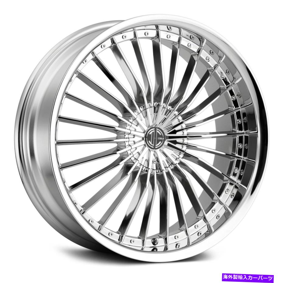 ホイール　４本セット 2crave番号26ホイール18x7.5（40、5x114.3、72.56）4のクロムリムセット 2Crave NUMBER 26 Wheels 18x7.5 (40, 5x114.3, 72.56) Chrome Rims Set of 4【並行輸入品】