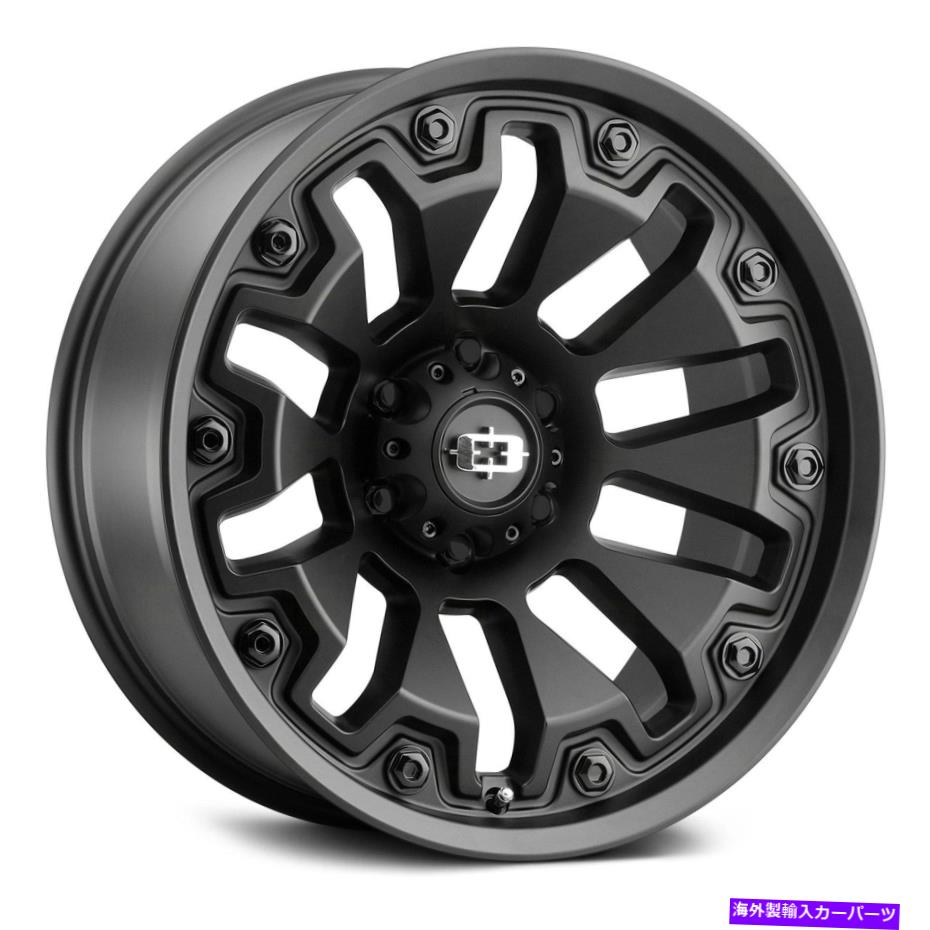 ホイール 4本セット ビジョン362アーマーホイール20x9(12、6x139.7、78.1)4のブラックリムセット Vision 362 ARMOR Wheels 20x9 (12, 6x139.7, 78.1) Black Rims Set of 4【並行輸入品】|Us Custom Parts Shop USDM