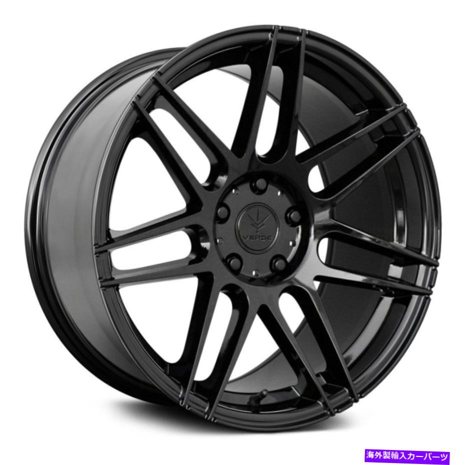 ホイール　４本セット Verde V21反射ホイール19x9（30、5x114.3、74.1）4のブラックリムセット Verde V21 REFLEX Wheels 19x9 (30, 5x114.3, 74.1) Black Rims Set of 4【並行輸入品】