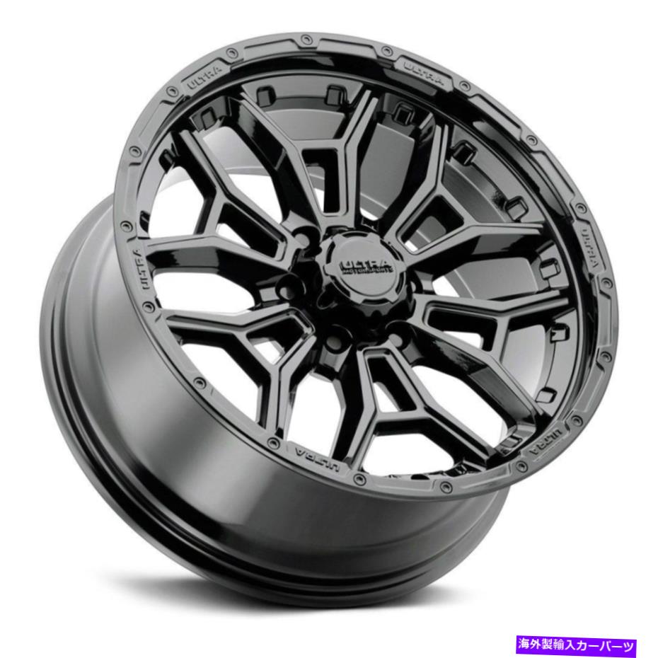 ホイール　４本セット Ultra 126bk Warmonger 6ホイール17x9（-12、6x139.7、106.1）4のブラックリムセット Ultra 126BK WARMONGER 6 Wheels 17x9 (-12, 6x139.7, 106.1) Black Rims Set of 4【並行輸入品】