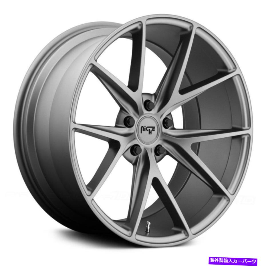 ホイール 4本セット ニッチM116ミサノホイール18x8(40、5x114.3、72.56)4のガンメタルリムセット Niche M116 MISANO Wheels 18x8 (40, 5x114.3, 72.56) Gunmetal Rims Set of 4【並行輸入品】|Us Custom Parts Shop USDM