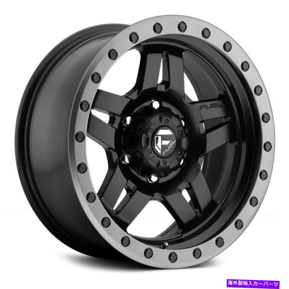 ホイール　４本セット 燃料D557 ANZA 1PCホイール17x8.5（6、6x139.7、108）4のブラックリムセット Fuel D557 ANZA 1PC Wheels 17x8.5 (6, 6x139.7, 108) Black Rims Set of 4【並行輸入品】