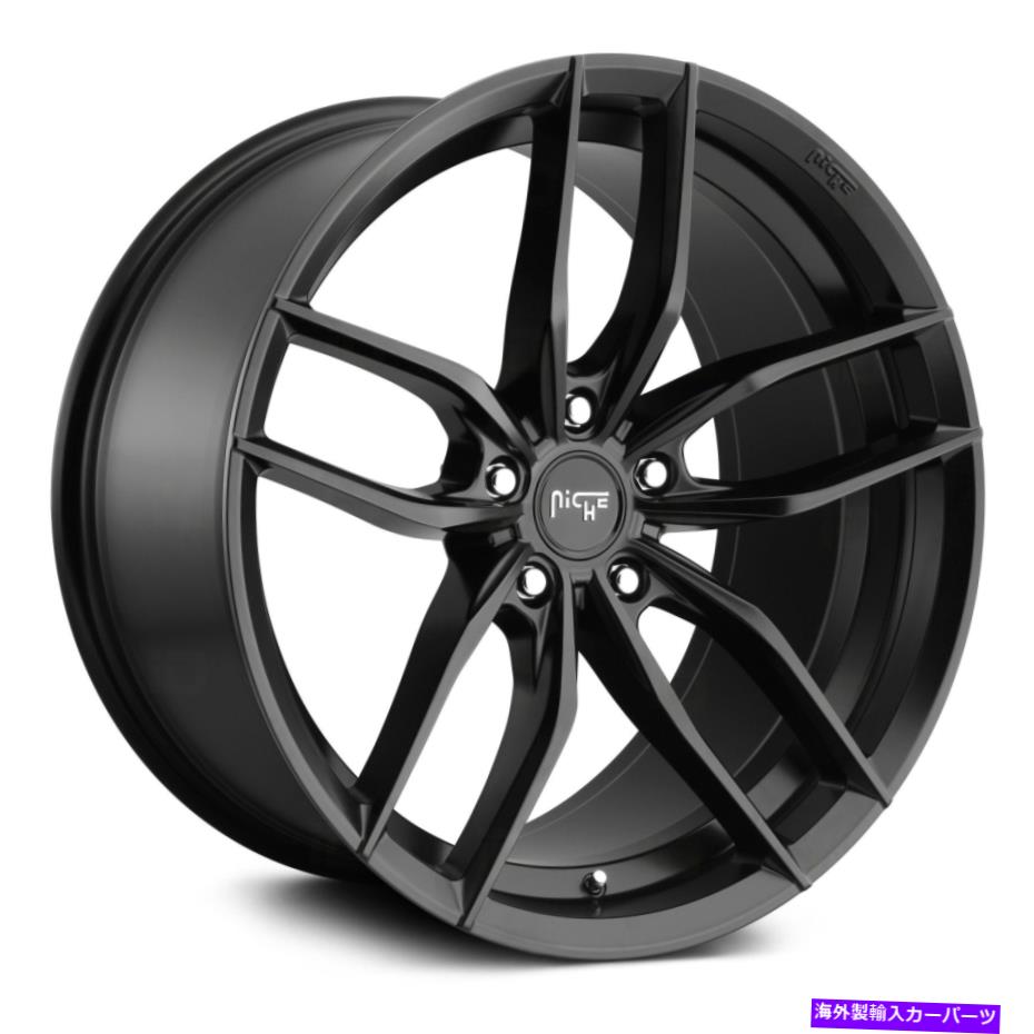 ホイール 4本セット ニッチM203 Vossoホイール18x9.5(48、5x112、66.56)4のブラックリムセット Niche M203 VOSSO Wheels 18x9.5 (48, 5x112, 66.56) Black Rims Set of 4【並行輸入品】|Us Custom Parts Shop USDM