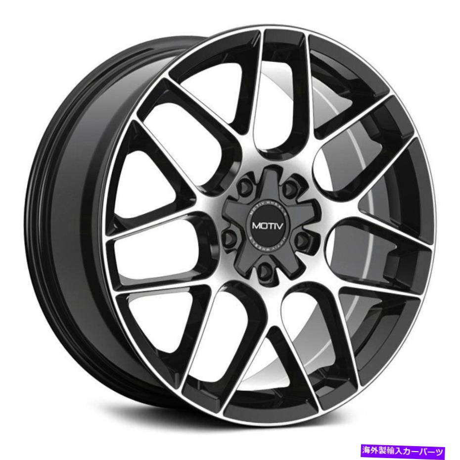 ホイール　４本セット Motiv 435MBホイルホイール20x8.5（20、5x120.65、74.1）4のブラックリムセット Motiv 435MB FOIL Wheels 20x8.5 (20, 5x120.65, 74.1) Black Rims Set of 4【並行輸入品】