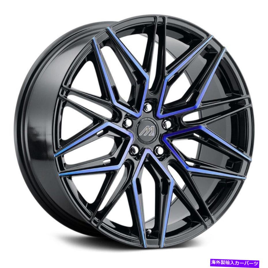 ホイール　４本セット マッハMF6ホイール20x8.5（35、5x114.3、72.56）4のブラックリムセット MACH MF6 Wheels 20x8.5 (35, 5x114.3, 72.56) Black Rims Set of 4【並行輸入品】
