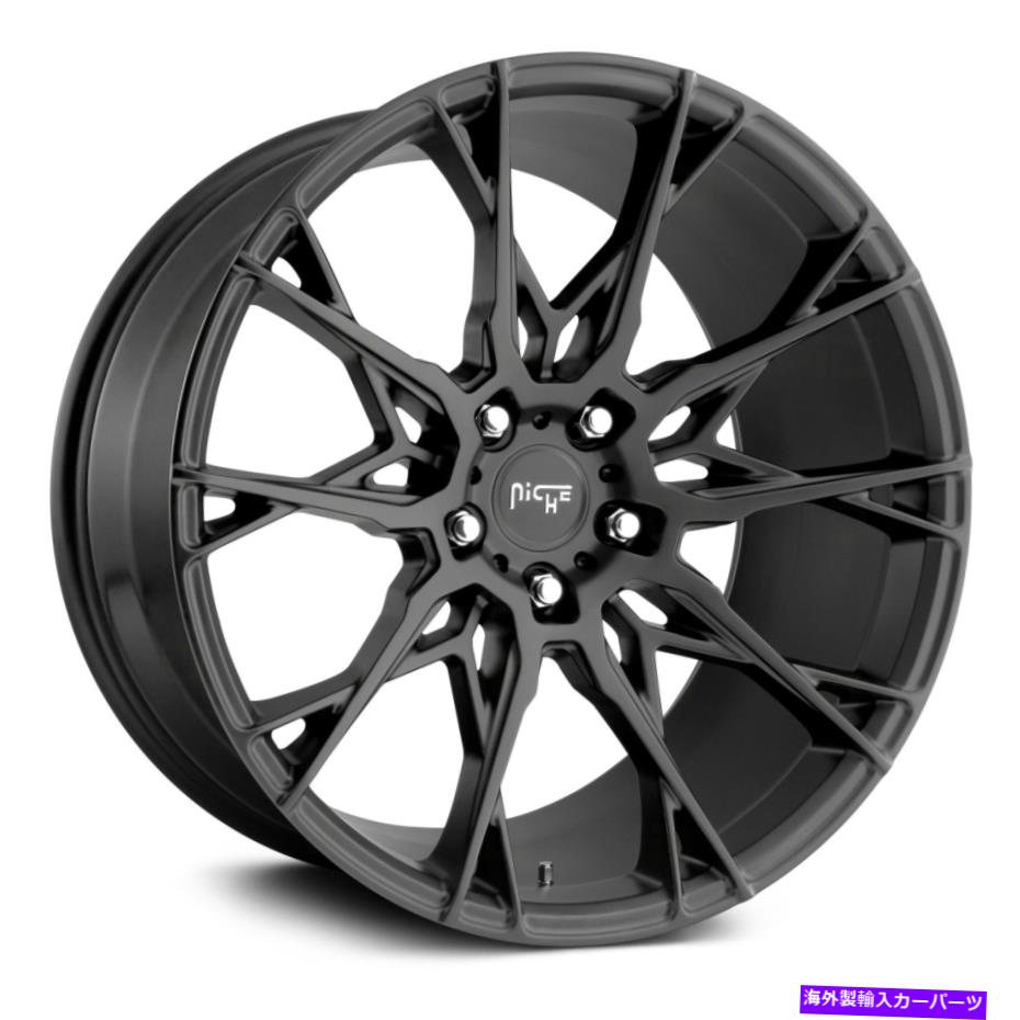 ホイール　４本セット ニッチM183スタッカートホイール18x8.5（35、5x114.3、72.56）4のブラックリムセット Niche M183 STACCATO Wheels 18x8.5 (35, 5x114.3, 72.56) Black Rims Set of 4【並行輸入品】