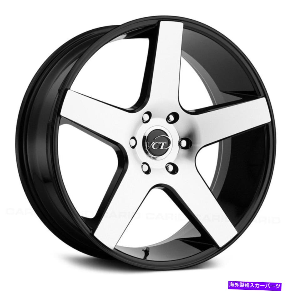 ホイール　４本セット VCT V83ホイール20x8.5（35、5x114.3、73.1）4のブラックリムセット VCT V83 Wheels 20x8.5 (35, 5x114.3, 73.1) Black Rims Set of 4【並行輸入品】