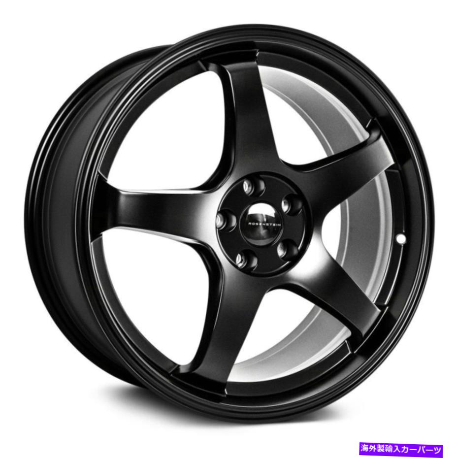 ホイール　４本セット ローゼンシュタインCRホイール18x8.5（35、5x108、73.1）4のブラックリムセット Rosenstein CR Wheels 18x8.5 (35, 5x108, 73.1) Black Rims Set of 4【並行輸入品】