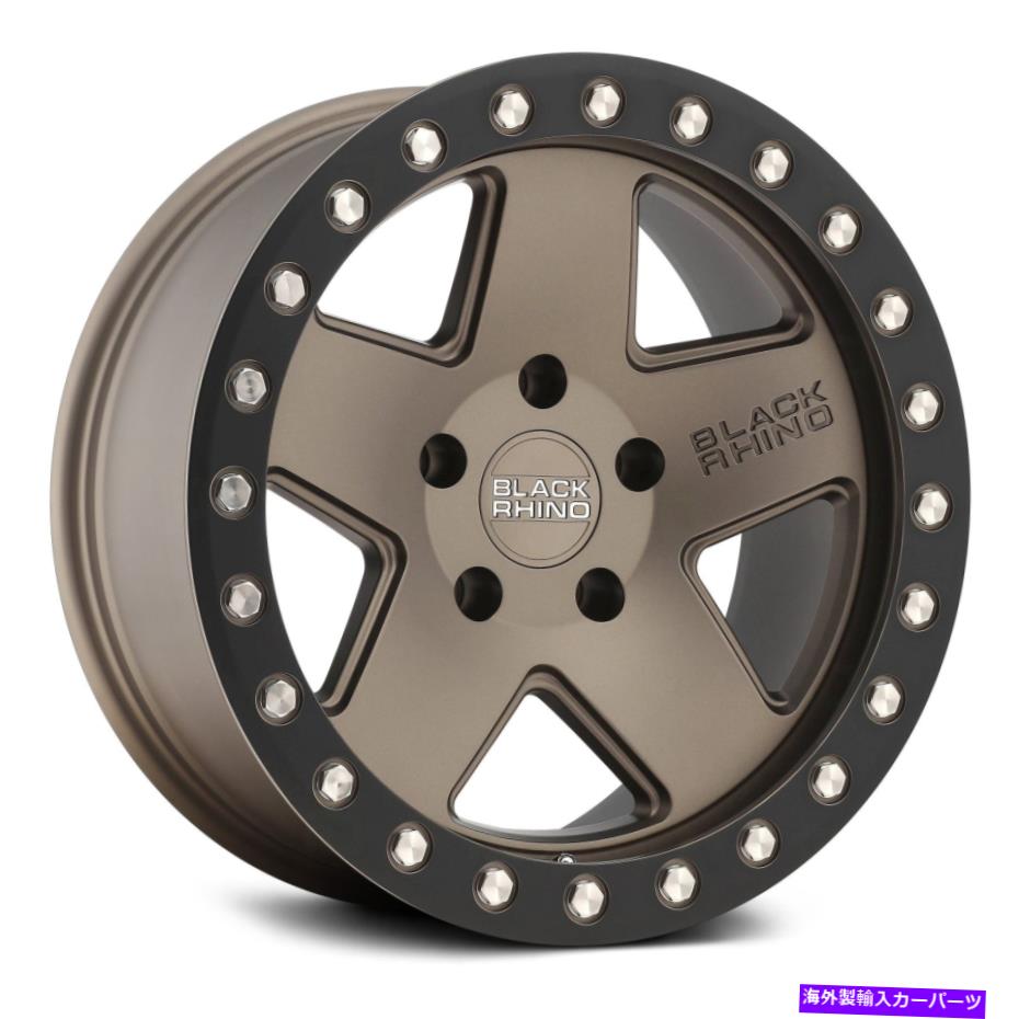 ホイール　４本セット ブラックサイクローラーホイール18x9.5（0、5x139.7、78.1）4のブロンズリムセット Black Rhino CRAWLER Wheels 18x9.5 (0, 5x139.7, 78.1) Bronze Rims Set of 4【並行輸入品】