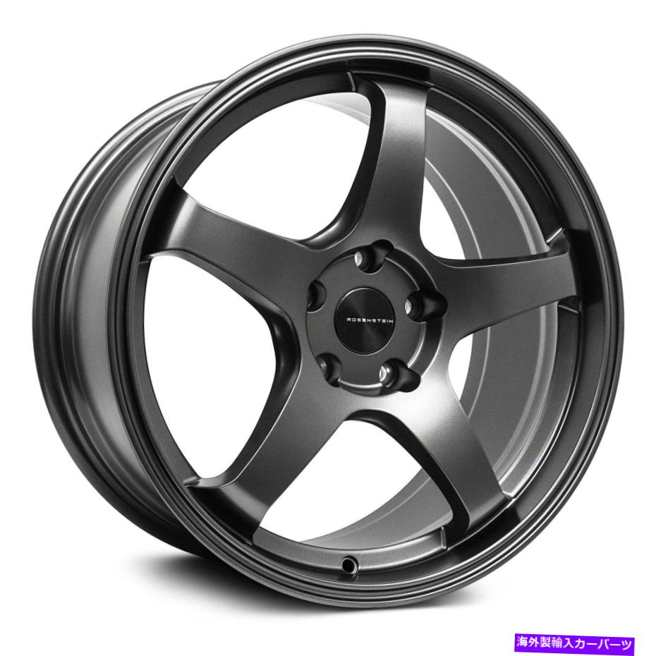 ホイール　４本セット ローゼンシュタインCRホイール18x8.5（35、5x114.3、73.1）4のガンメタルリムセット Rosenstein CR Wheels 18x8.5 (35, 5x114.3, 73.1) Gunmetal Rims Set of 4【並行輸入品】