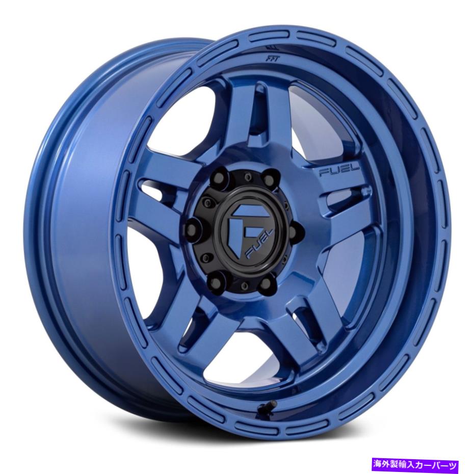 ホイール　４本セット 燃料D802酸化物1PCホイール17x8.5（1、5x127、71.5）4の青いリムセット Fuel D802 OXIDE 1PC Wheels 17x8.5 (1, 5x127, 71.5) Blue Rims Set of 4【並行輸入品】