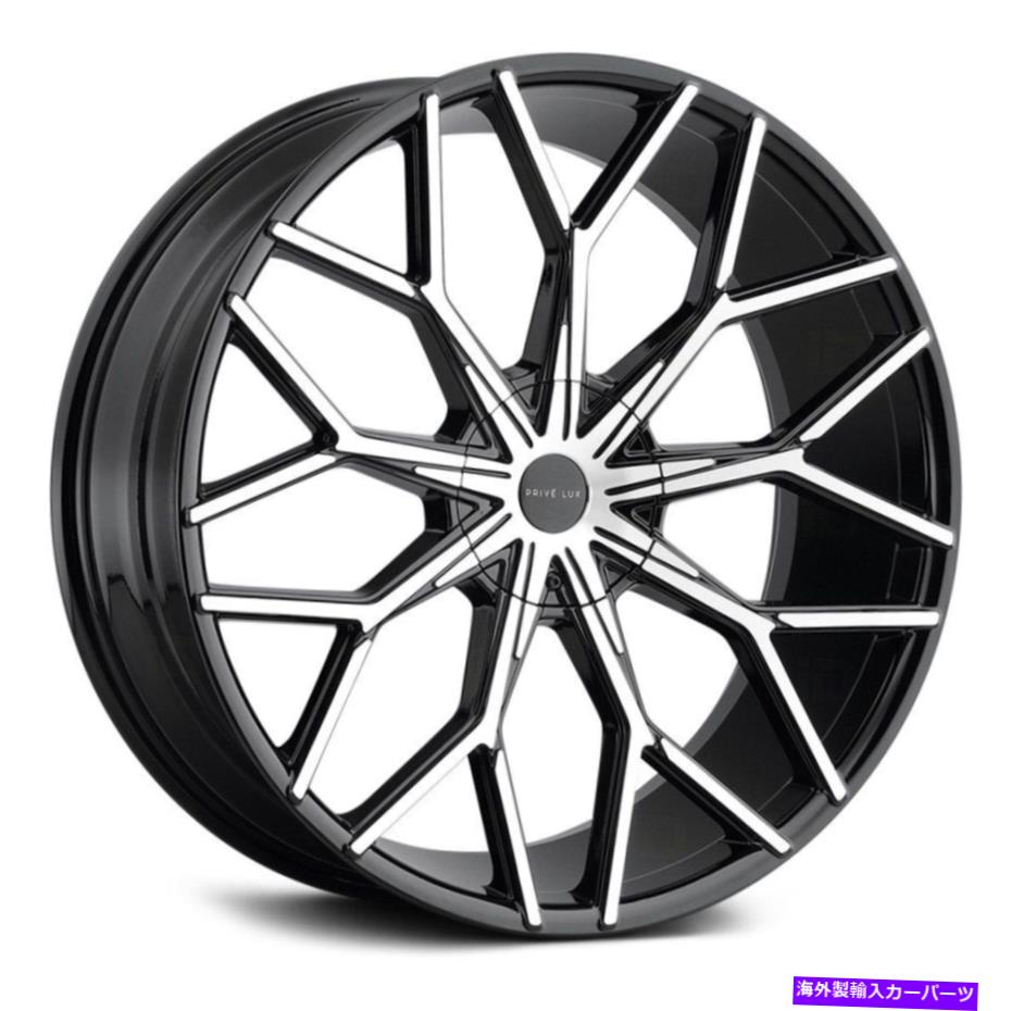 ホイール　４本セット Prive LuxPL9ホイール20x8.5（40、5x114.3、74.1）4のブラックリムセット Prive Lux PL9 Wheels 20x8.5 (40, 5x114.3, 74.1) Black Rims Set of 4【並行輸入品】