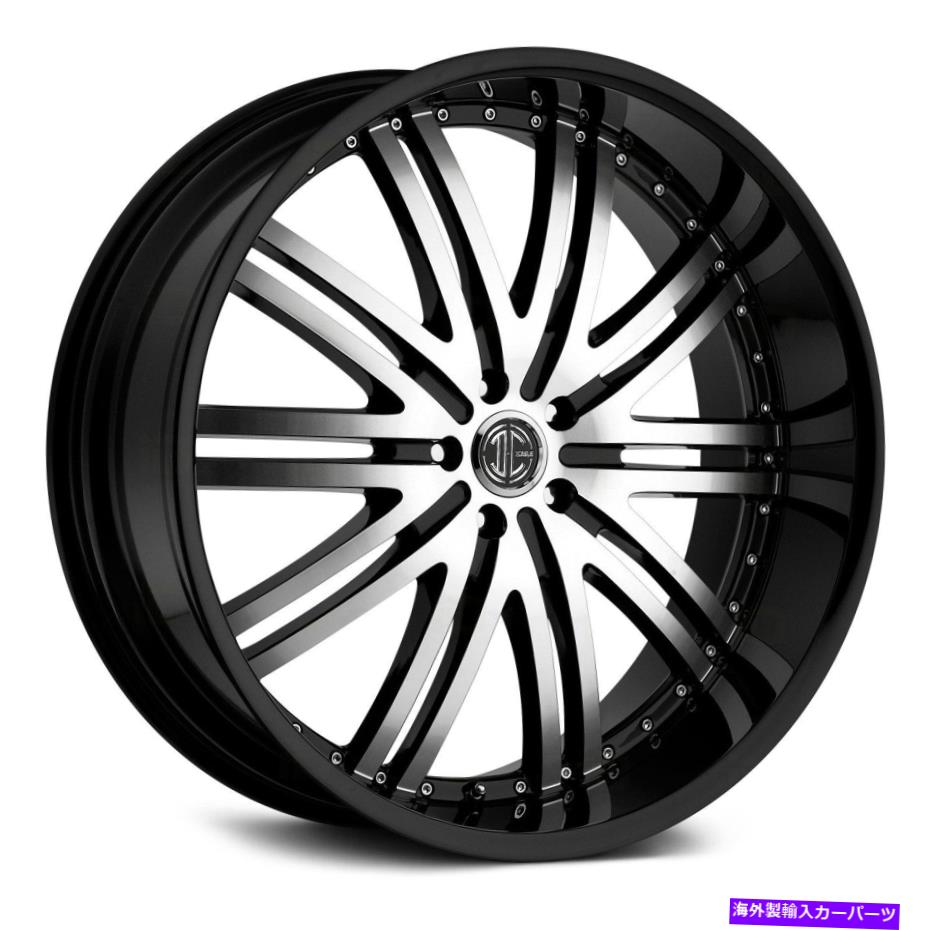 ホイール 4本セット 2crave番号11ホイール22x9.5(15、5x114.3、78.3)4のブラックリムセット 2Crave NUMBER 11 Wheels 22x9.5 (15, 5x114.3, 78.3) Black Rims Set of 4【並行輸入品】|Us Custom Parts Shop USDM