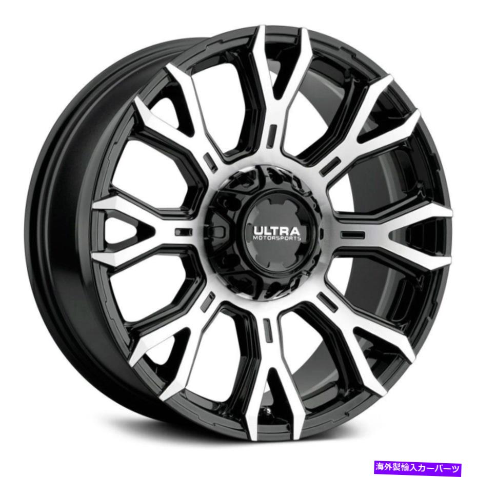 ホイール　４本セット Ultra 123U Scorpionホイール18x9（12、8x165.1、125.2）4のブラックリムセット Ultra 123U SCORPION Wheels 18x9 (12, 8x165.1, 125.2) Black Rims Set of 4【並行輸入品】