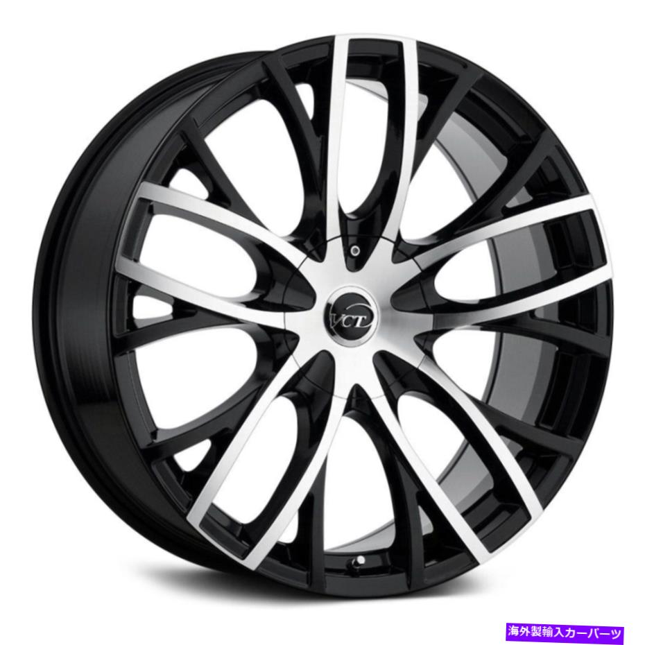 ホイール　４本セット VCT V76ホイール20x8.5（40、5x114.3、73.1）4のブラックリムセット VCT V76 Wheels 20x8.5 (40, 5x114.3, 73.1) Black Rims Set of 4【並行輸入品】
