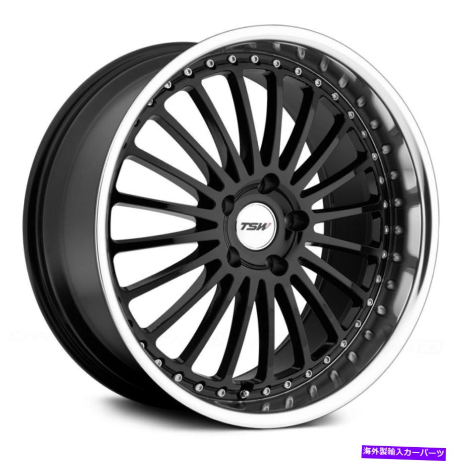 ホイール　４本セット TSWシルバーストーンホイール17x8（40、5x114.3、76.1）4のブラックリムセット TSW SILVERSTONE Wheels 17x8 (40, 5x114.3, 76.1) Black Rims Set of 4【並行輸入品】 305,514円