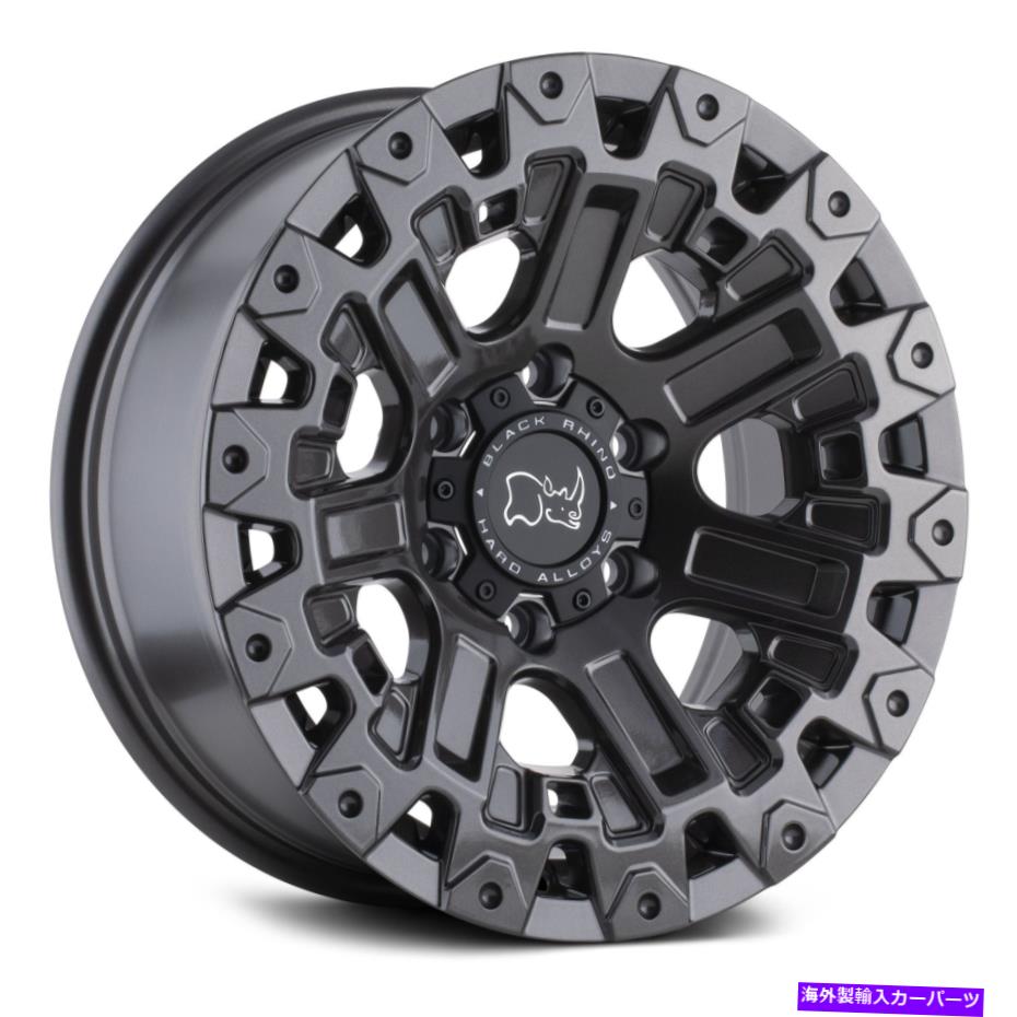 ホイール　４本セット ブラックサイオザークホイール17x9.5（12、6x114.3、76.1）4のガンメタルリムセット Black Rhino OZARK Wheels 17x9.5 (12, 6x114.3, 76.1) Gunmetal Rims Set of 4【並行輸入品】