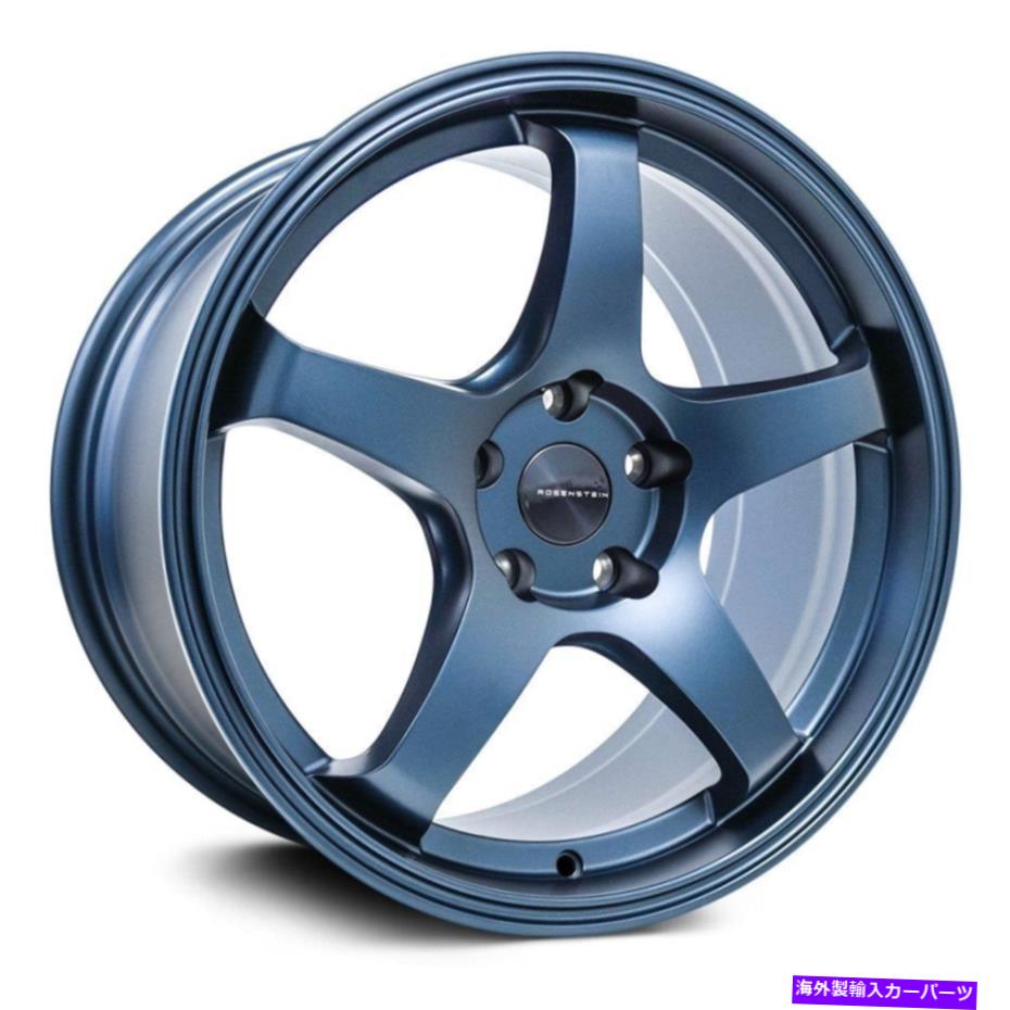 ホイール　４本セット ローゼンシュタインCRホイール18x8.5（35、5x114.3、73.1）4の青いリムセット Rosenstein CR Wheels 18x8.5 (35, 5x114.3, 73.1) Blue Rims Set of 4【並行輸入品】