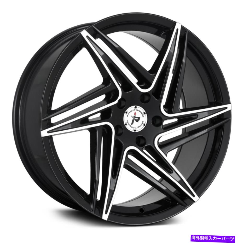 ホイール　４本セット 衝突ロード606ホイール20x8.5（35、5x114.3、73.1）4のブラックリムセット Impact Off Road 606 Wheels 20x8.5 (35, 5x114.3, 73.1) Black Rims Set of 4【並行輸入品】