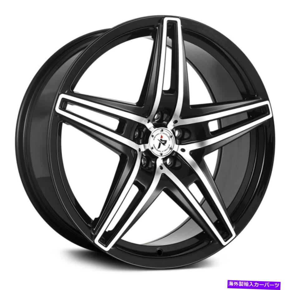 ホイール　４本セット 衝撃道路604ホイール20x8.5（35、5x114.3、73.1）4のブラックリムセット Impact Off Road 604 Wheels 20x8.5 (35, 5x114.3, 73.1) Black Rims Set of 4【並行輸入品】