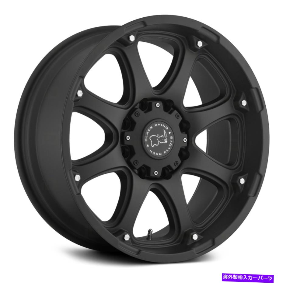 ホイール　４本セット ブラックサイグラミスホイール17x9（12、8x165.1、122.4）4のブラックリムセット Black Rhino GLAMIS Wheels 17x9 (12, 8x165.1, 122.4) Black Rims Set of 4【並行輸入品】