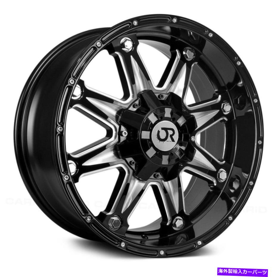 ホイール　４本セット RTXスパインホイール20x9（15、8x170、125）4のブラックリムセット RTX SPINE Wheels 20x9 (15, 8x170, 125) Black Rims Set of 4【並行輸入品】