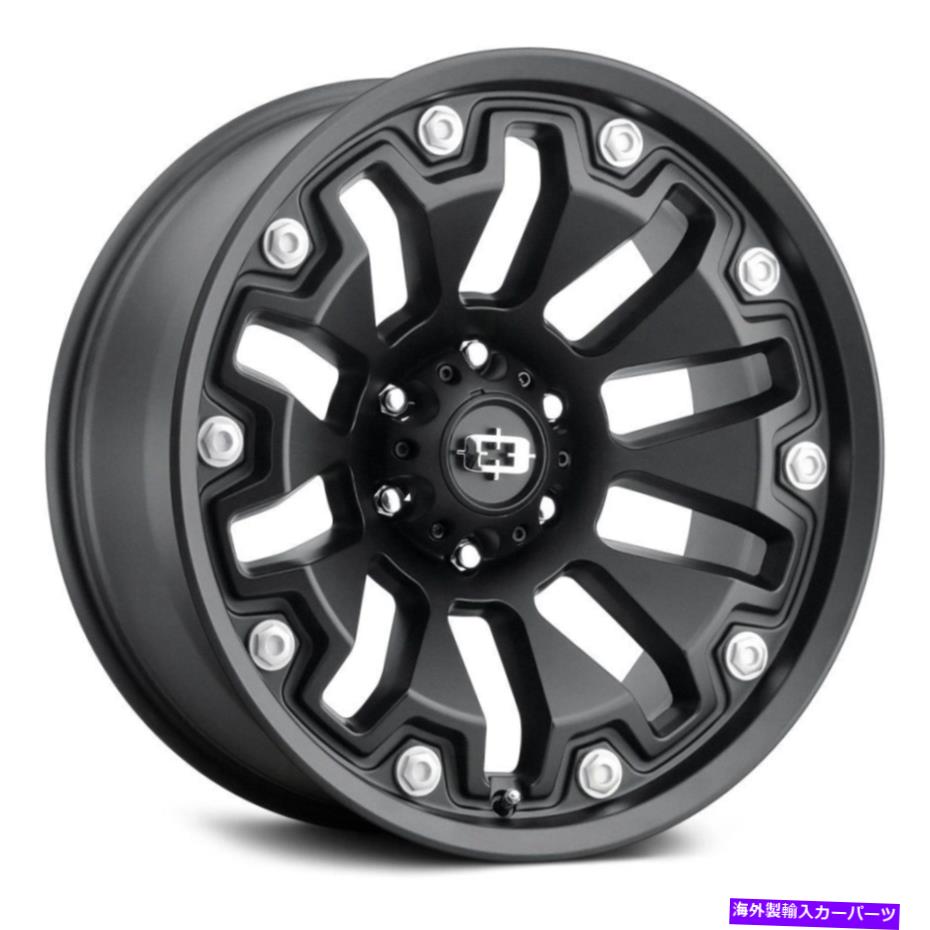 ホイール　４本セット ビジョン362アーマーホイール18x9（12、5x139.7、108）4のブラックリムセット Vision 362 ARMOR Wheels 18x9 (12, 5x139.7, 108) Black Rims Set of 4【並行輸入品】