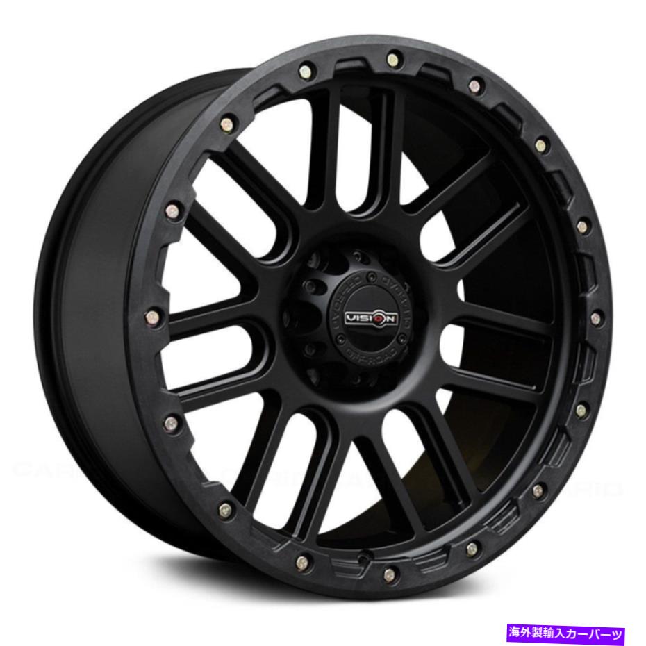 ホイール　４本セット ビジョン111ネメシスホイール20x9（-12、5x139.7、108）4のブラックリムセット Vision 111 NEMESIS Wheels 20x9 (-12, 5x139.7, 108) Black Rims Set of 4【並行輸入品】