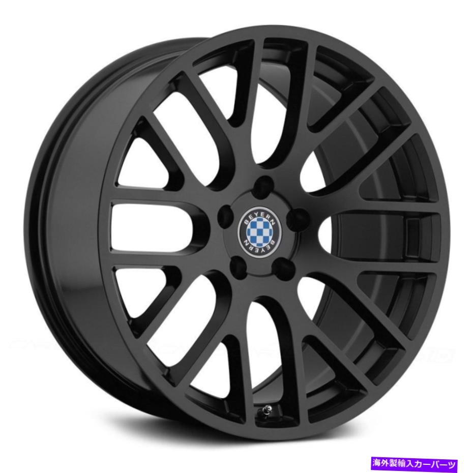 ホイール　４本セット Beyern Spartan Wheels 17x8（15、5x120.65、74.1）4のブラックリムセット Beyern SPARTAN Wheels 17x8 (15, 5x120.65, 74.1) Black Rims Set of 4【並行輸入品】