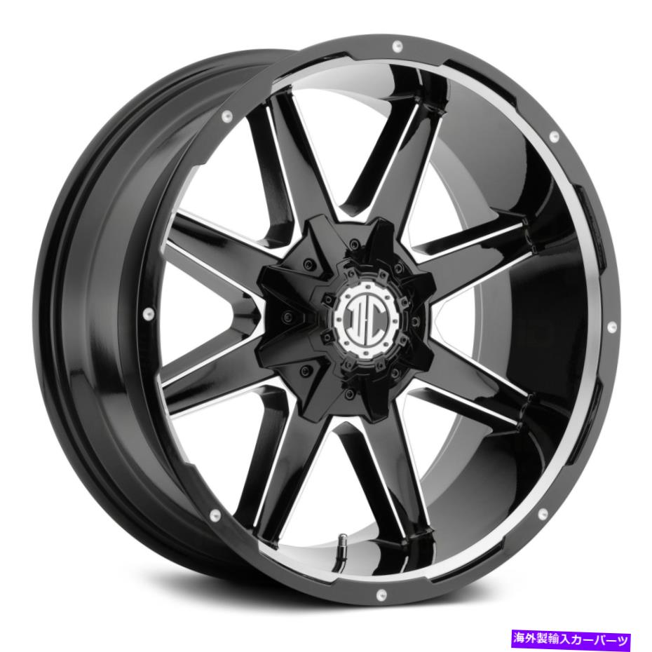 ホイール　４本セット Xtreme NX-17ホイール20x10（-25、8x170、130.8）4のブラックリムセット Xtreme NX-17 Wheels 20x10 (-25, 8x170, 130.8) Black Rims Set of 4【並行輸入品】