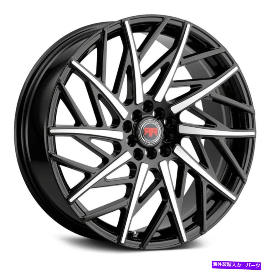 ホイール　４本セット Revolution Racing RR21ホイール20x8（40、5x114.3、73.1）4のブラックリムセット Revolution Racing RR21 Wheels 20x8 (40, 5x114.3, 73.1) Black Rims Set of 4【並行輸入品】
