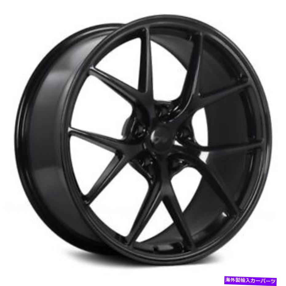 ホイール　４本セット Dai Alloys DW105 Akuma Wheels 19x8.5（35、5x120.65、72.6）4のブラックリムセット DAI Alloys DW105 AKUMA Wheels 19x8.5 (35, 5x120.65, 72.6) Black Rims Set of 4【並行輸入品】