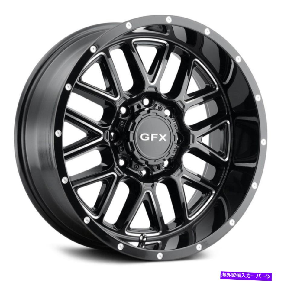 ホイール　４本セット G-FX TM5ホイール17x8.5（18、8x165.1、125.2）4のブラックリムセット G-FX TM5 Wheels 17x8.5 (18, 8x165.1, 125.2) Black Rims Set of 4【並行輸入品】