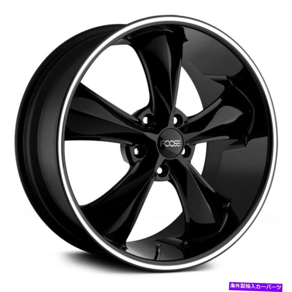 ホイール　４本セット Foose F104 Legend Wheels 18x8.5（34、5x114.3、72.56）4のブラックリムセット Foose F104 LEGEND Wheels 18x8.5 (34, 5x114.3, 72.56) Black Rims Set of 4【並行輸入品】