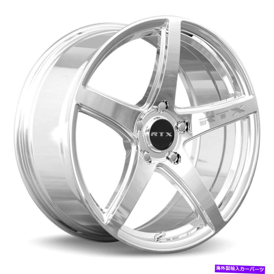 ホイール　４本セット rtx錯覚ホイール17x7.5（42、5x114.3、73.1）4のクロムリムセット RTX ILLUSION Wheels 17x7.5 (42, 5x114.3, 73.1) Chrome Rims Set of 4【並行輸入品】