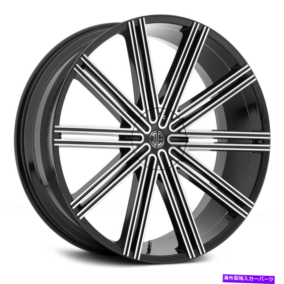 ホイール　４本セット 2crave番号37ホイール20x8.5（40、5x120.65、74.1）4のブラックリムセット 2Crave NUMBER 37 Wheels 20x8.5 (40, 5x120.65, 74.1) Black Rims Set of 4【並行輸入品】