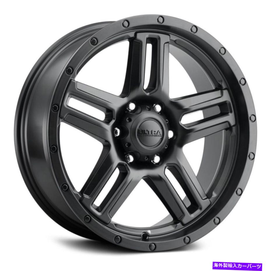 ホイール　４本セット ウルトラ258SBプラウラートラックホイール18x9（12、6x139.7、106.1）4のブラックリムセット Ultra 258SB Prowler Truck Wheels 18x9 (12, 6x139.7, 106.1) Black Rims Set of 4【並行輸入品】