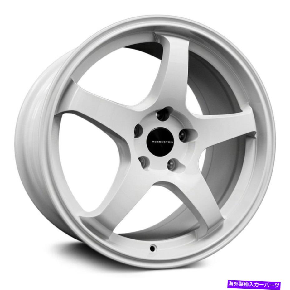 ホイール　４本セット ローゼンシュタインCRホイール18x9.5（38、5x114.3、73.1）4の白いリムセット Rosenstein CR Wheels 18x9.5 (38, 5x114.3, 73.1) White Rims Set of 4【並行輸入品】