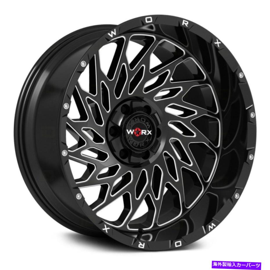 ホイール　４本セット Worx 820bmホイール20x10（-19、5x127、78.1）4のブラックリムセット Worx 820BM Wheels 20x10 (-19, 5x127, 78.1) Black Rims Set of 4【並行輸入品】