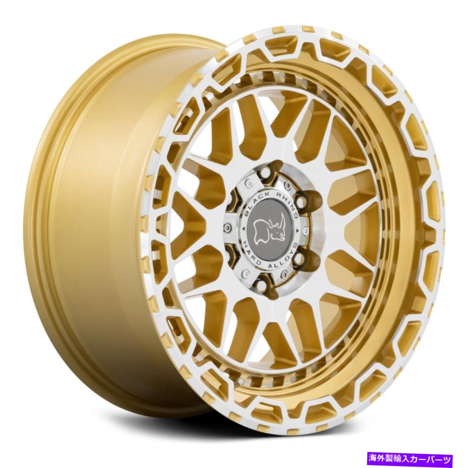 ホイール　４本セット ブラックサイのホルコムホイール17x9.5（12、6x135、87.1）4のゴールドリムセット Black Rhino HOLCOMB Wheels 17x9.5 (12, 6x135, 87.1) Gold Rims Set of 4【並行輸入品】