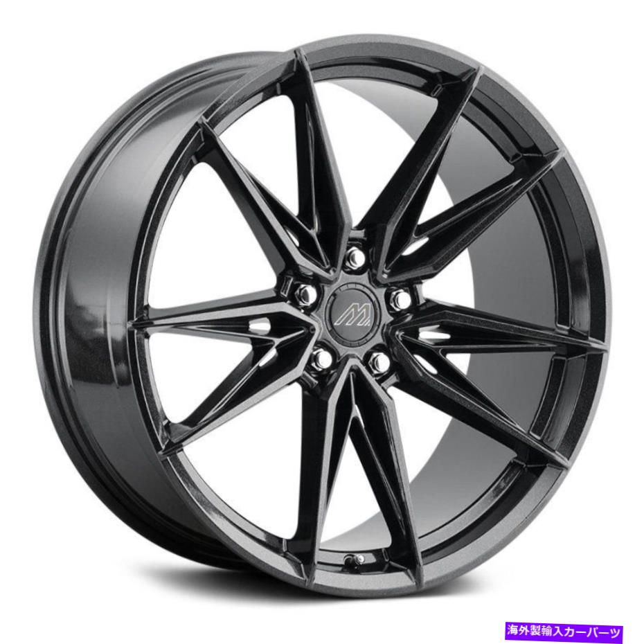 ホイール　４本セット マッハMF5ホイール20x10.5（45、5x120.65、72.56）4のブラックリムセット MACH MF5 Wheels 20x10.5 (45, 5x120.65, 72.56) Black Rims Set of 4【並行輸入品】