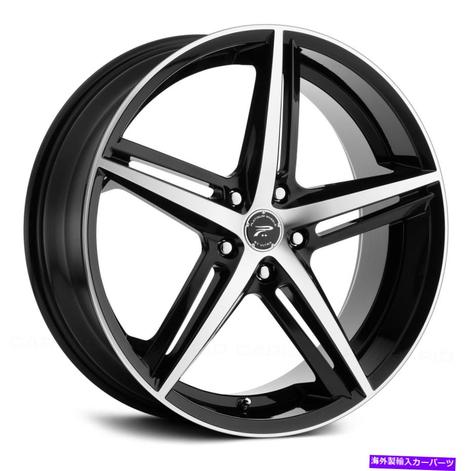 ホイール 4本セット プラチナ440Uスムーストリップホイール20x8.5(40、5x120.65、74.1)4のブラックリムセット Platinum 440U SMOOTH TRIP Wheels 20x8.5 (40, 5x120.65, 74.1) Black Rims Set of 4【並行輸入品】|Us Custom Parts Shop USDM