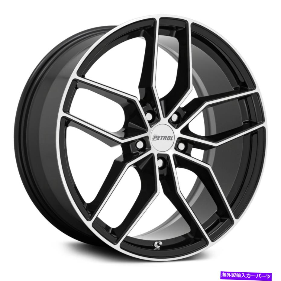 ホイール　４本セット ガソリンP5Cホイール20x8.5（40、5x108、72.1）4のブラックリムセット Petrol P5C Wheels 20x8.5 (40, 5x108, 72.1) Black Rims Set of 4【並行輸入品】