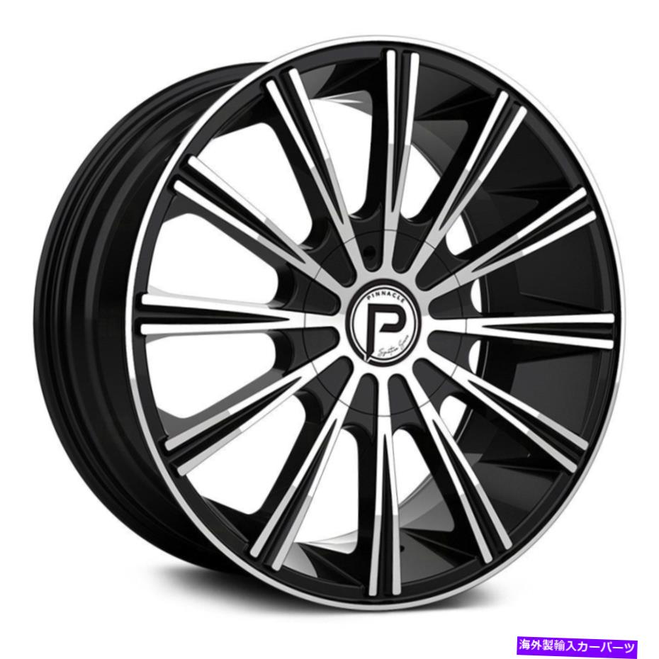 ホイール　４本セット ピナクルP308スリックホイール20x8.5（35、5x120.65、73.1）4のブラックリムセット Pinnacle P308 SLICK Wheels 20x8.5 (35, 5x120.65, 73.1) Black Rims Set of 4【並行輸入品】