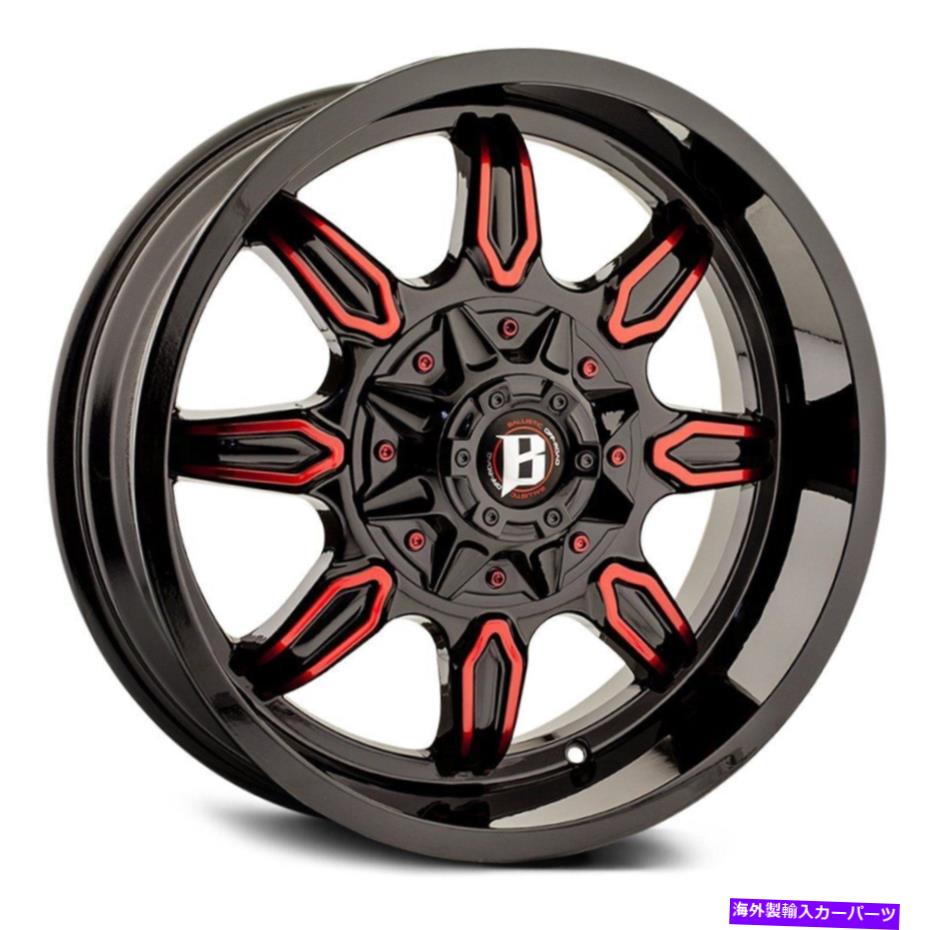 ホイール　４本セット 弾道オフロード670ランパージホイール20x9（12、6x139.7）4のブラックリムセット Ballistic Off-Road 670 RAMPAGE Wheels 20x9 (12, 6x139.7) Black Rims Set of 4【並行輸入品】