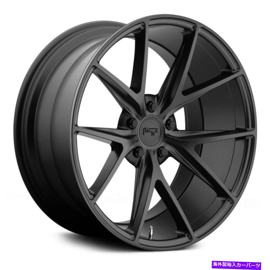 ホイール 4本セット ニッチM117ミサノホイール18x8(40、5x100、66.06)4のブラックリムセット Niche M117 MISANO Wheels 18x8 (40, 5x100, 66.06) Black Rims Set of 4【並行輸入品】|Us Custom Parts Shop USDM