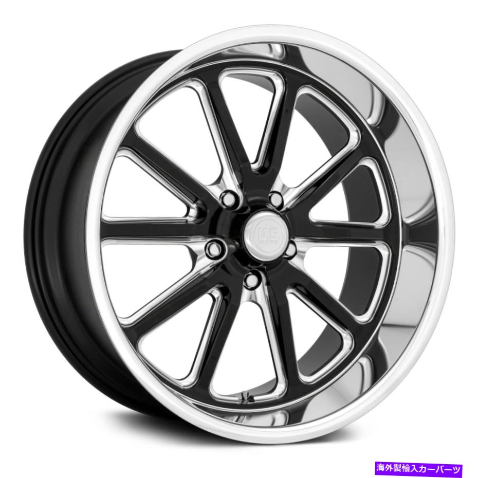 ホイール　４本セット U.S. Mags U117 Rambler 1PCホイール18x8（1、5x120.65、72.56）4のブラックリムセット U.S. Mags U117 RAMBLER 1PC Wheels 18x8 (1, 5x120.65, 72.56) Black Rims Set of 4【並行輸入品】