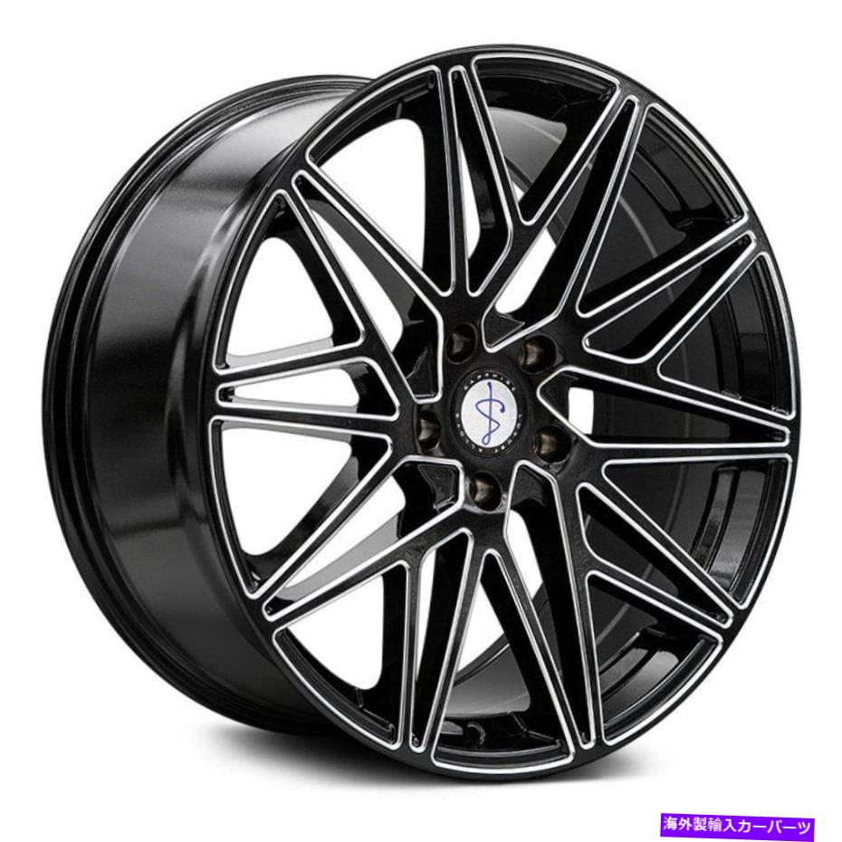 ホイール　４本セット Saphire Luxury Alloys SX05ホイール20x9（35、5x112、66.56）4のブラックリムセット Sapphire Luxury Alloys SX05 Wheels 20x9 (35, 5x112, 66.56) Black Rims Set of 4【並行輸入品】