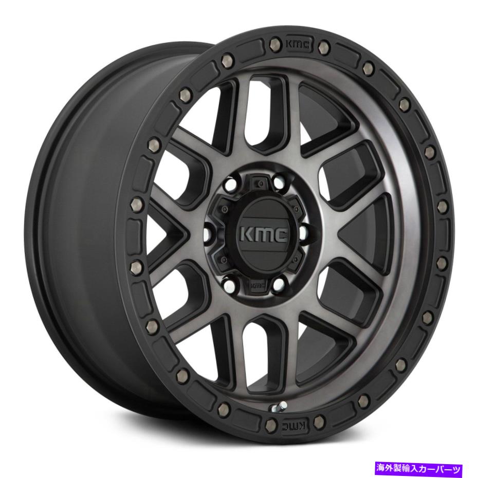 ホイール　４本セット KMC KM544メサホイール17x9（-12、8x165.1、125.1）4のブラックリムセット KMC KM544 MESA Wheels 17x9 (-12, 8x165.1, 125.1) Black Rims Set of 4【並行輸入品】